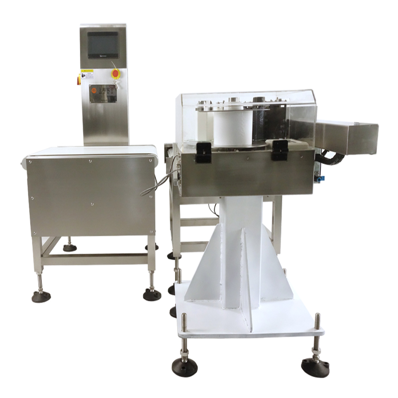 Automatic Biscuit Intelligent Weighing Labeling Machine Flat Printing Checkweigher Labeling Machine Factory