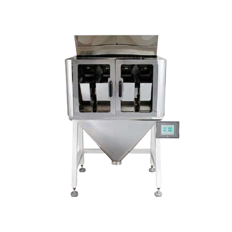 4-head Particle Automatic Linear Scale For Production Line Filling Linear Weigher For Plastic Bottles