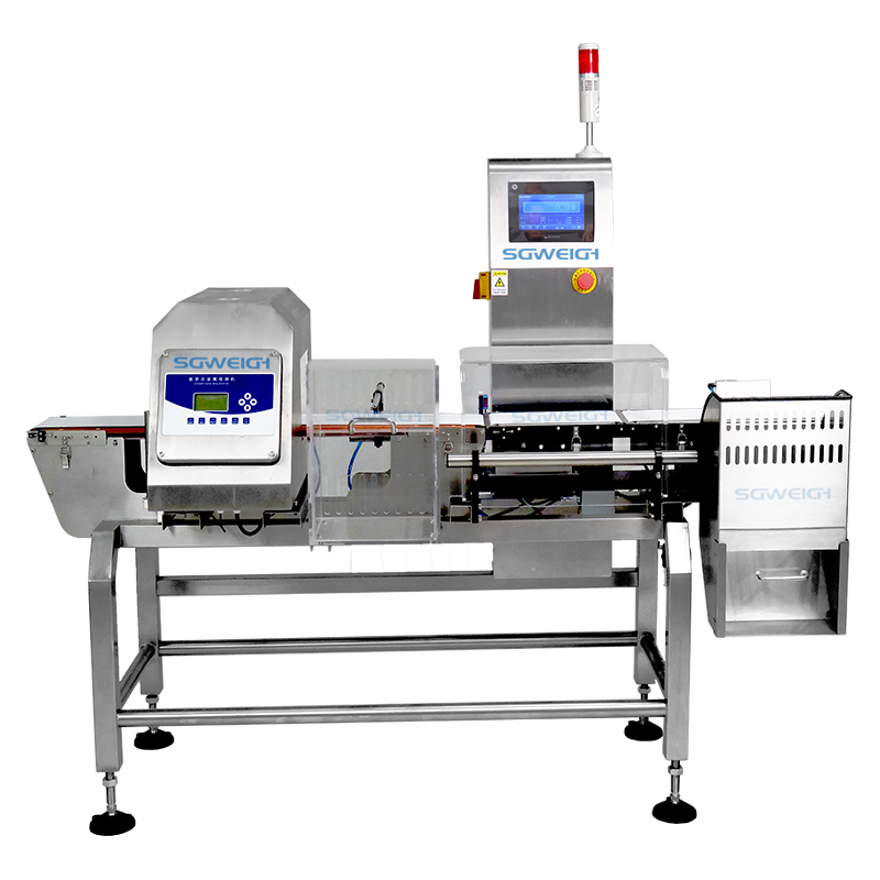 Can Sachet Box Automatic Checkweigher Metal Detector Combo Stable Dynamic Weighing Metal Detection Machine