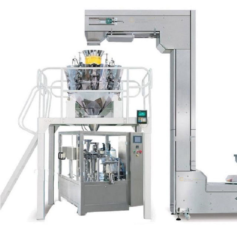 Soya Chunks Sugar Granule Multi-head Weigher Packaging Machine System Automatic Multi-head Scale Packaging Machine